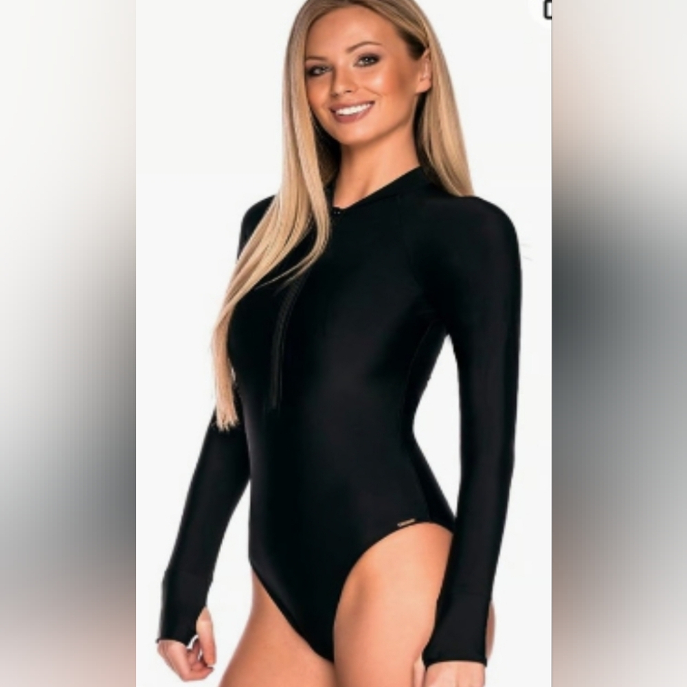 RELLECIGA Women's One Piece Swimsuits Rash Guard UV Protection Size S #NEW